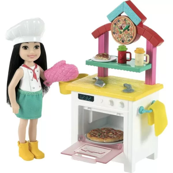 Barbie Chelsea Can Be Pizza Chef Playset with Brunette Chelsea Doll 6in Pizza Oven 2 Spice Shakers Pizza Pan amp More Great Toy for Ages 3 Years Old amp UpBarbie Chelsea Can Be Pizza Chef Playset with Brunette Chelsea Doll 6in Pizza Oven 2 Spice Shakers Pizza Pan amp More Great Toy for Ages 3 Years Old amp Up