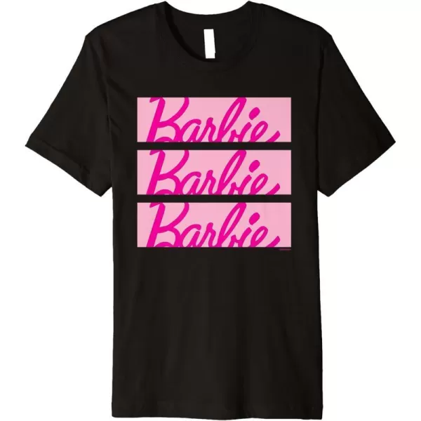 Barbie Classic Multi Logo Premium TShirtBlack