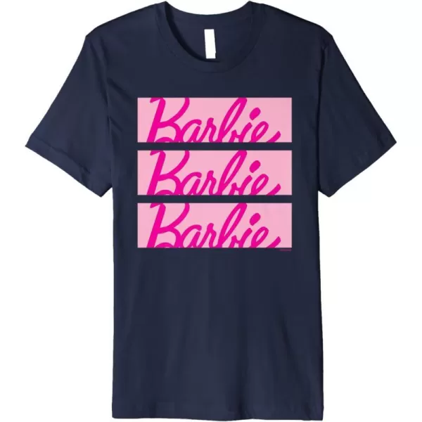 Barbie Classic Multi Logo Premium TShirtNavy Blue