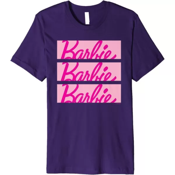 Barbie Classic Multi Logo Premium TShirtPurple