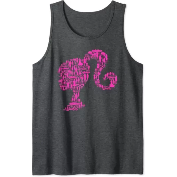 Barbie Classic Silhouette Tank TopDark Heather Grey