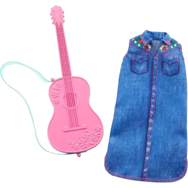 Barbie Clothes  Career Outfit Doll Musician Look with Guitar MulticolorBarbie Clothes  Career Outfit Doll Musician Look with Guitar Multicolor