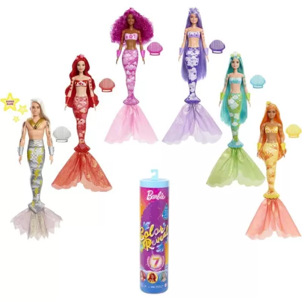 Barbie Color Reveal Doll amp Accessories Rainbow Mermaid Series 7 Surprises 1 Mermaid Barbie Doll Styles May VaryBarbie Color Reveal Doll amp Accessories Rainbow Mermaid Series 7 Surprises 1 Mermaid Barbie Doll Styles May Vary