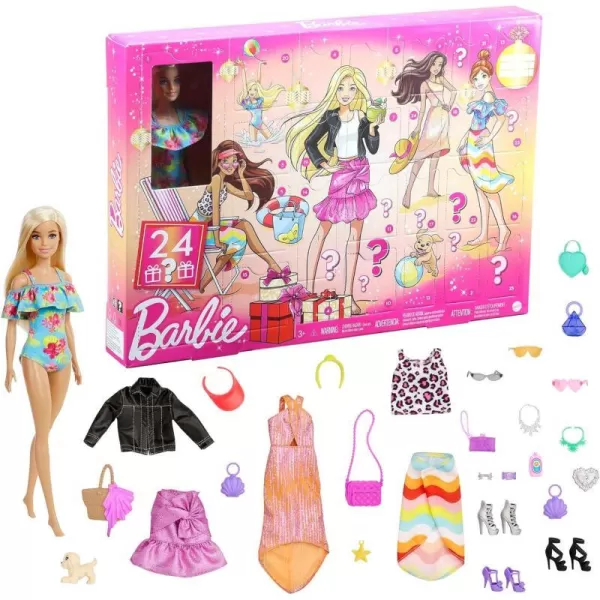 Barbie Cutie Reveal Advent Calendar amp Doll Blue amp Pink Hair 25 Surprises Include Clothes Accessories amp ColorChange Pets2022