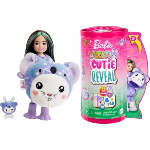 Barbie Cutie Reveal Chelsea Doll amp Accessories Animal Plush Costume amp 6 Surprises Including Color Change Bunny as KoalaBunnyKoala