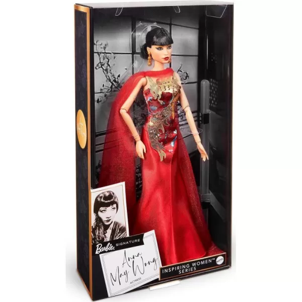 Barbie Doll Anna May Wong for Barbie Inspiring Women Collector Series Barbie Signature Red GownBarbie Doll Anna May Wong for Barbie Inspiring Women Collector Series Barbie Signature Red Gown