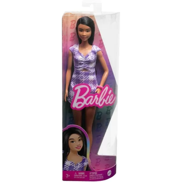 Barbie Doll Kids Toys Curly Black Hair and Petite Body Type Fashionistas Y2KStyle Clothes and AccessoriesOversized Plaids