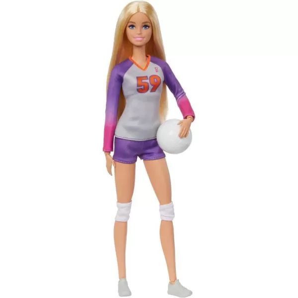 Barbie Doll amp Accessories Made to Move Career Volleyball Player Doll with Uniform and BallBarbie Doll amp Accessories Made to Move Career Volleyball Player Doll with Uniform and Ball