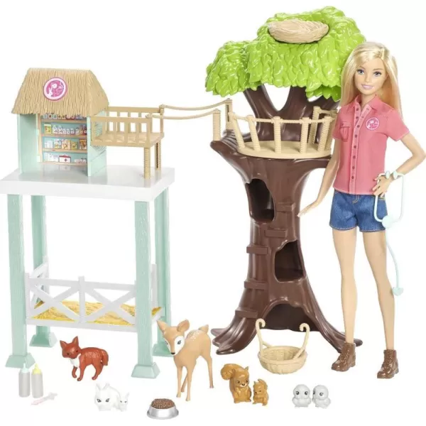 Barbie Doll and Animal Rescue Center with 8 AnimalsBarbie Doll and Animal Rescue Center with 8 Animals