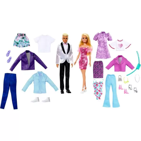 Barbie Doll and Ken Doll Fashion Set with Clothes and Accessories Dresses Tees Pants Swimsuits and More Amazon ExclusiveBarbie Doll and Ken Doll Fashion Set with Clothes and Accessories Dresses Tees Pants Swimsuits and More Amazon Exclusive