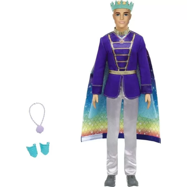 Barbie Dreamtopia 2in1 Ken Doll Blonde 12in with Prince to Merman Fashion Transformation with 2 Looks and Accessories for 3 to 7 Year OldsKen Prince and Mermaid