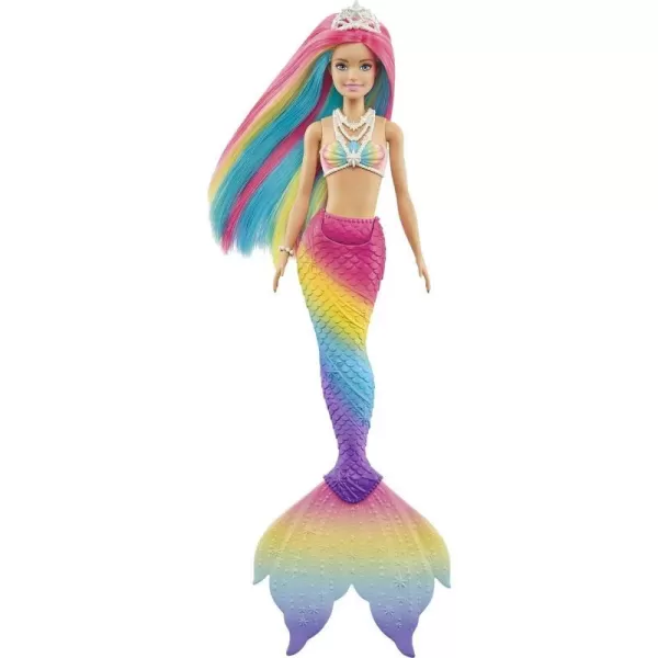 Barbie Dreamtopia Doll Rainbow Magic Mermaid with Rainbow Hair and Blue Eyes WaterActivated ColorChange FeatureBlonde