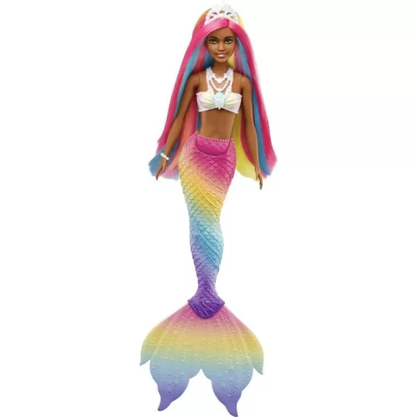 Barbie Dreamtopia Doll Rainbow Magic Mermaid with Rainbow Hair and Blue Eyes WaterActivated ColorChange FeatureBrunette