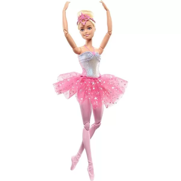 Barbie Dreamtopia Doll Twinkle Lights Posable Ballerina with 5 LightUp Shows Sparkly Pink Tutu Blonde Hair amp TiaraDanceClassicElegant Pink