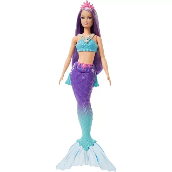 Barbie Dreamtopia Mermaid Doll Pink Hair Pink amp Yellow Ombre Tail amp Tiara AccessoryBlue Multicolor