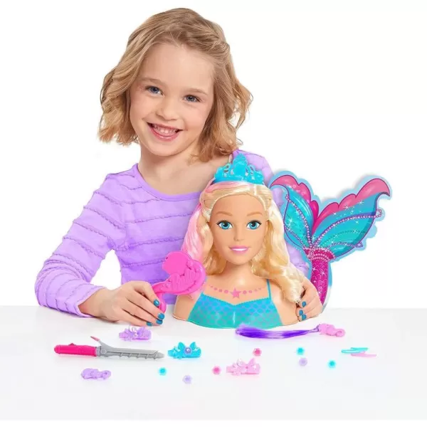 Barbie Dreamtopia Mermaid Styling Head 22 pieces Kids Toys for Ages 3 Up by Just PlayBarbie Dreamtopia Mermaid Styling Head 22 pieces Kids Toys for Ages 3 Up by Just Play