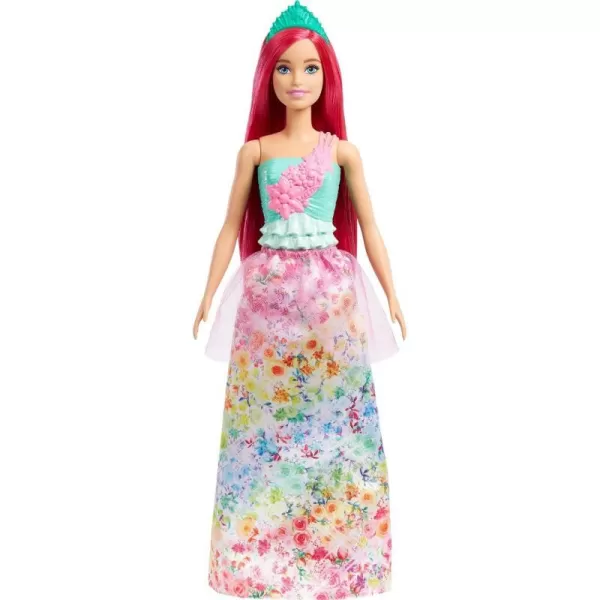 Barbie Dreamtopia Royal Doll with Curvy Body Purple Hair amp Sparkly Bodice Wearing Removable Skirt Shoes amp HeadbandModern2 Multicolor