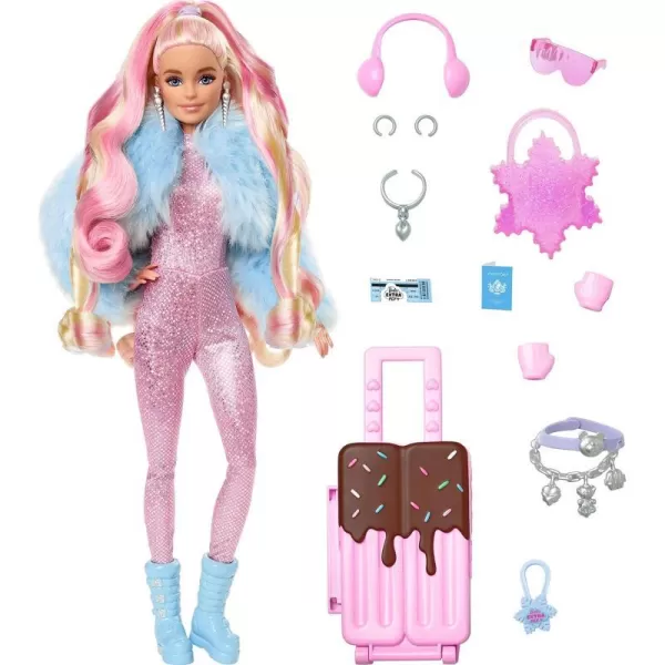 Barbie Extra Fly Ken Doll with BeachThemed Travel Clothes amp Accessories Tropical Outfit with Boogie Board amp Duffel BagSnow