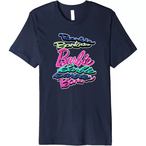 Barbie Falling Logo Premium TShirtNavy Blue