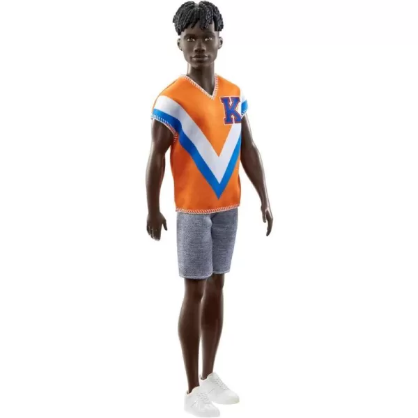 Barbie Fashionistas Ken Fashion Doll 203 Twisted Black Hair Sporty Orange Jersey Shorts amp SneakersBarbie Fashionistas Ken Fashion Doll 203 Twisted Black Hair Sporty Orange Jersey Shorts amp Sneakers