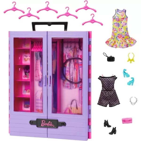 Barbie Fashionistas Playset Ultimate Closet with 6 Hangers and Multiple Storage Spaces Plus FoldOut Clothing RackFashionistas Closet