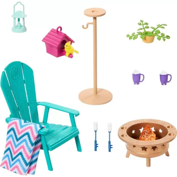 Barbie Furniture and Accessories Doll House Decor Set with Dishwasher Theme Kitchen AddOn with Counter SinkPatio Set Multicolor