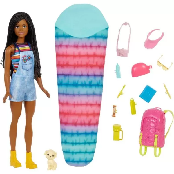 Barbie It Takes Two Doll amp Accessories Malibu Camping Playset with Doll Pet Puppy amp 10 Accessories Including Sleeping BagBrooklyn Camping