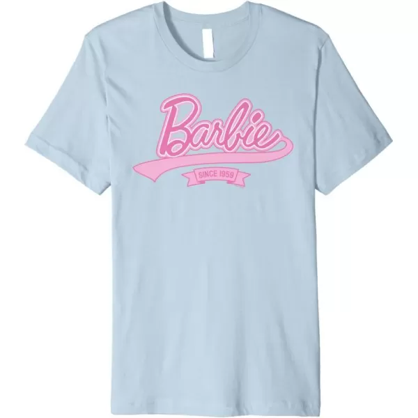 Barbie Logo  Since 1959 Premium TShirtBaby Blue