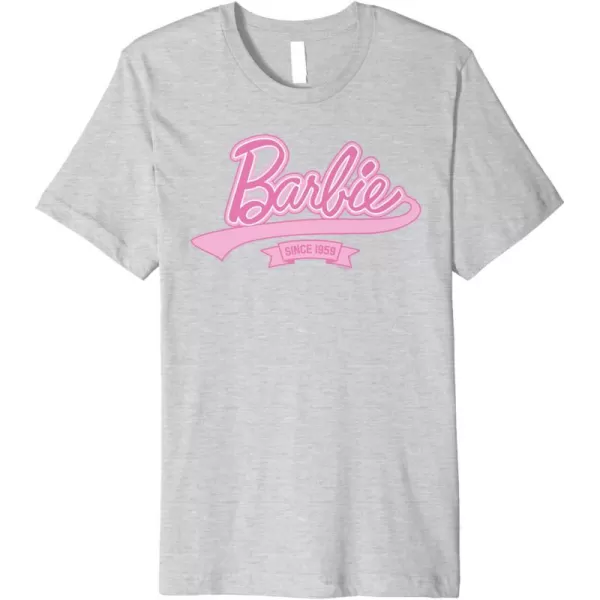 Barbie Logo  Since 1959 Premium TShirtHeather Grey