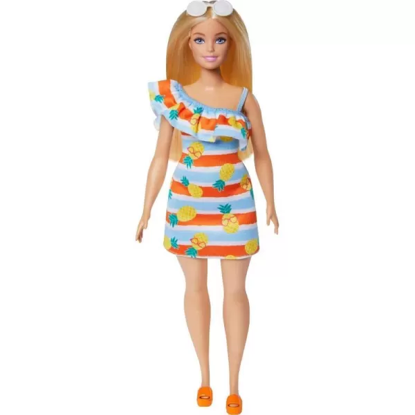 Barbie Loves the Ocean Doll Brunette with Blue Sundress and Accessories Doll and Clothes Made From Recycled PlasticsModern1 Multicolor