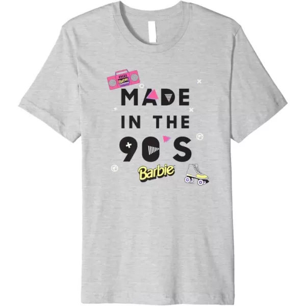 Barbie Made in the 90s Premium TShirtHeather Grey