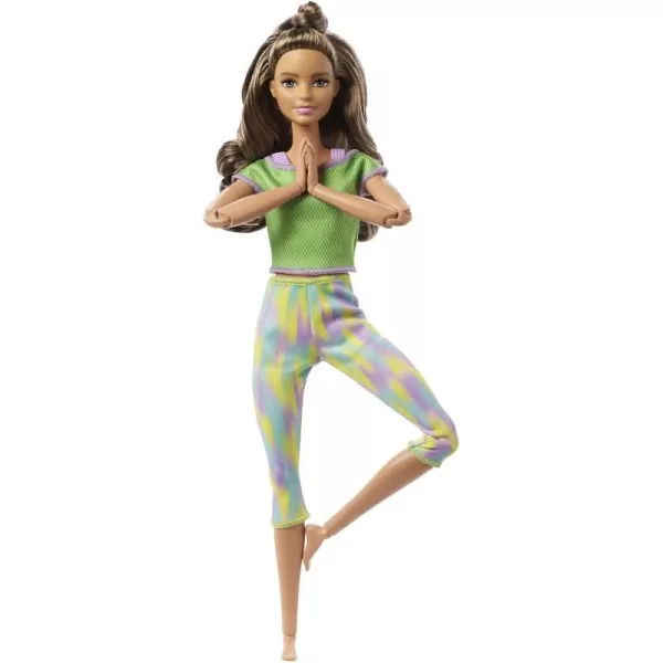 Barbie Made to Move Doll with 22 Flexible Joints amp Long Wavy Brunette Hair Wearing Athleisurewear for Kids 3 to 7 Years Old  GreenSingle