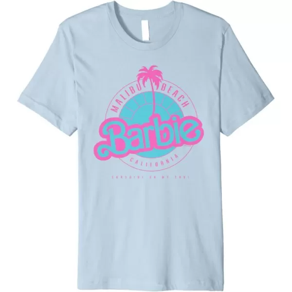 Barbie Malibu Beach California Premium TShirtBaby Blue