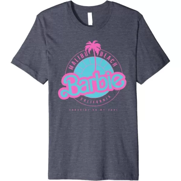 Barbie Malibu Beach California Premium TShirtHeather Blue