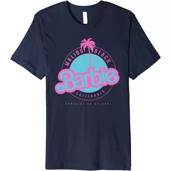 Barbie Malibu Beach California Premium TShirtNavy Blue