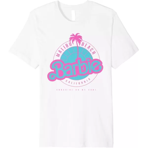 Barbie Malibu Beach California Premium TShirtWhite