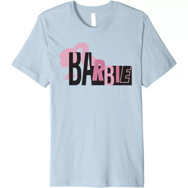 Barbie Mixed Black and Pink Logo Premium TShirtBaby Blue