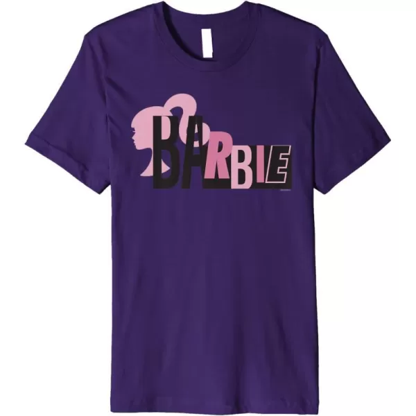 Barbie Mixed Black and Pink Logo Premium TShirtPurple