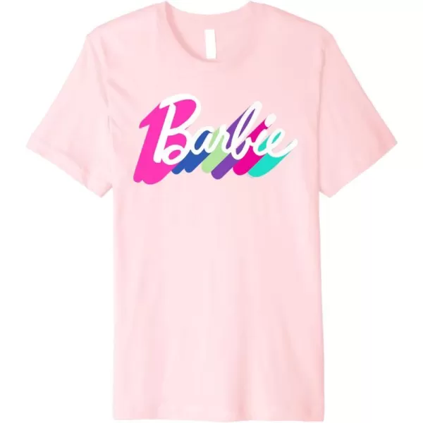 Barbie Multicolor Logo Premium TShirtPink