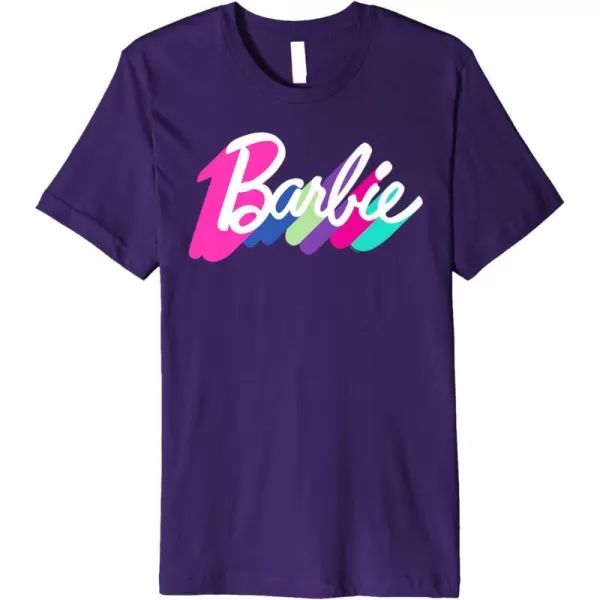 Barbie Multicolor Logo Premium TShirtPurple