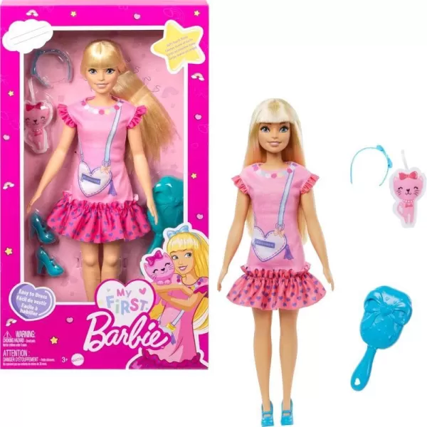 Barbie My First Barbie Preschool Doll Renee with 135inch Soft Posable Body amp Black HairPlush Squirrel amp AccessoriesKitten