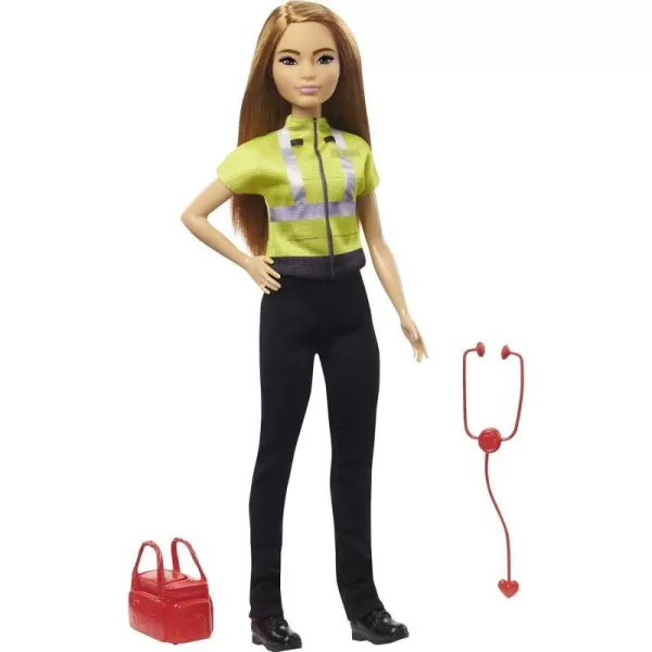 Barbie Nurse Fashion Doll with Medical Tool Print Top amp Pink Pants White Shoes amp Stethoscope AccessoryParamedic