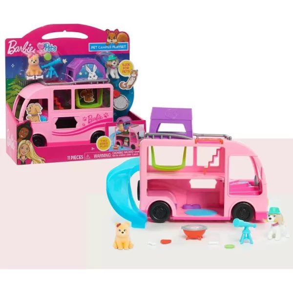 Barbie Pet Camper 11pieces Toy Figures and Playset Kids Toys for Ages 3 Up by Just PlayBarbie Pet Camper 11pieces Toy Figures and Playset Kids Toys for Ages 3 Up by Just Play