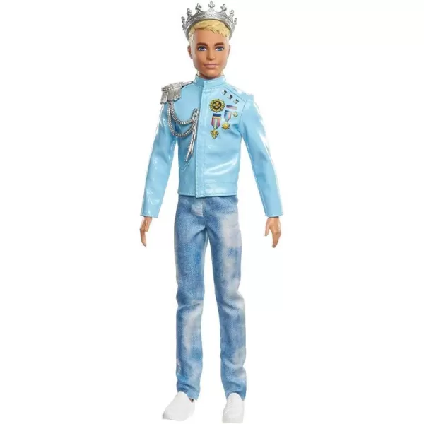 Barbie Princess Adventure Prince Ken Doll 12inch Wearing Jacket Jeans and Crown Makes a Great Gift for 3 to 7 Year OldsBarbie Princess Adventure Prince Ken Doll 12inch Wearing Jacket Jeans and Crown Makes a Great Gift for 3 to 7 Year Olds