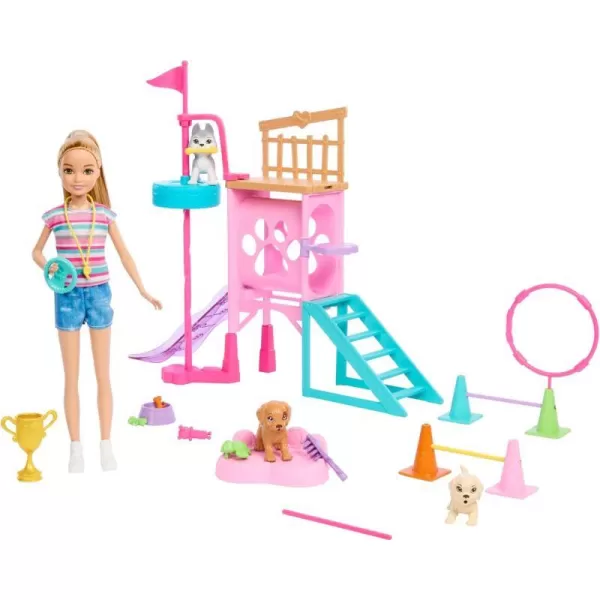 Barbie Puppy Obstacle Course Toy Playset with Doll 3 Dog Figures amp Accessories 20 PiecesBarbie Puppy Obstacle Course Toy Playset with Doll 3 Dog Figures amp Accessories 20 Pieces