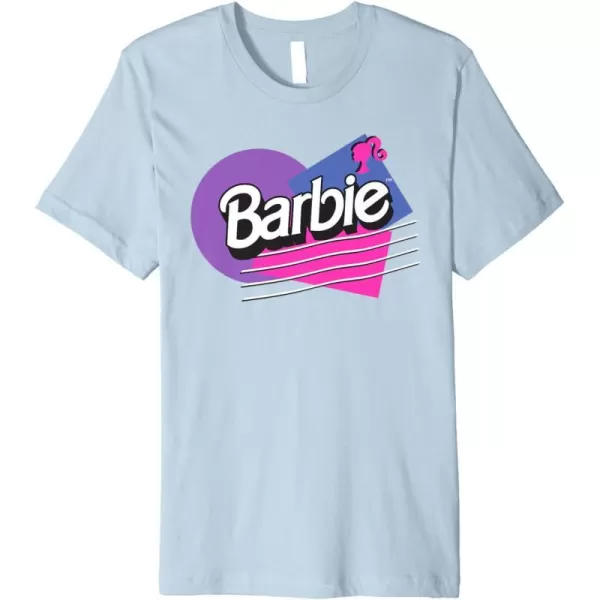 Barbie Retro Logo Premium TShirtBaby Blue