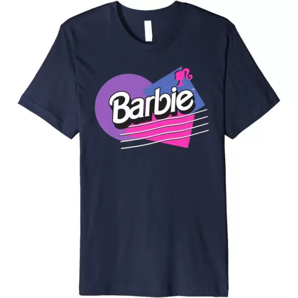 Barbie Retro Logo Premium TShirtNavy Blue