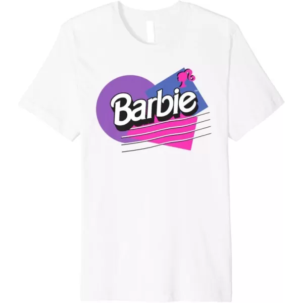 Barbie Retro Logo Premium TShirtWhite