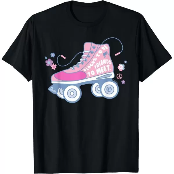 Barbie Roller Skate  Places to Be Friends to Meet TShirtBlack