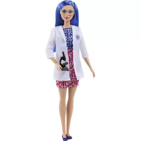 Barbie Scientist Fashion Doll with Blue Hair Lab Coat amp Flats Microscope AccessoryBarbie Scientist Fashion Doll with Blue Hair Lab Coat amp Flats Microscope Accessory